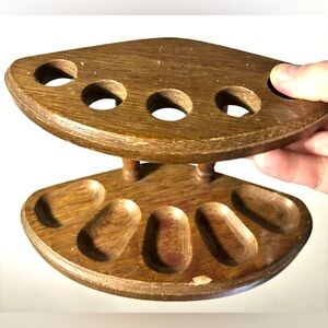 1970’s-80’s 5 Pipe Wood Display Holder/Stand/Rack